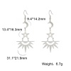 Immagine di 304 Acciaio Inossidabile Galassia Orecchini a Perno Multicolore Stella Sole & Luna 6.2cm, Posta / Filo Dimensione: (20 misura), 1 Paio