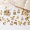 Immagine di PET DIY Scrapbook Deco Stickers Multicolor Flower Leaves 12.2cm x 8.5cm, 1 Packet ( 30 PCs/Packet)