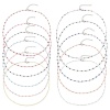 Bild von 304 Edelstahl Gliederkette Kette Halskette Silberfarbe Bunt Emaille 45cm lang, 1 Strang