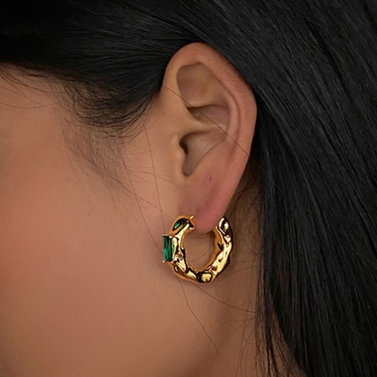 Picture of Copper Stylish Hoop Earrings Multicolor