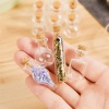 Bild von Wood & Glass Mini Message Wish Bottle Bubble Vial For Earring Ring Necklace Transparent Clear 10 PCs