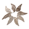 Bild von Holz Cabochons Schützengel Flügel Embellishments Cabochons Scrapbooking Flügel Naturfarben 10 Stück