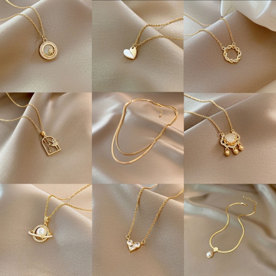 Picture of 304 Stainless Steel Stylish Necklace Gold Plated 1 Piece