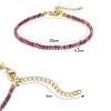 Image de Bracelets Raffinés Bracelets Délicats Bracelet de Perles en Pierre Élégant ( Naturel ) Doré Multicolore A Facettes 22cm Long, 1 Pièce