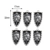 Immagine di Lega di Zinco Ciondoli Scudo Multicolore Extraterrestre Smalto 3.2cm x 1.7cm , 10 Pz