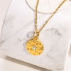 Immagine di Ecologico Retrò Elegante 18K Oro riempito 304 Acciaio Inossidabile Rollo Catena Geometrica Collana con Ciondolo Per Donne 1 Pz