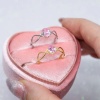 Picture of Copper Wedding Open Adjustable Rings Braided Drop Multicolor Pink Cubic Zirconia