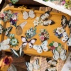 Bild von PET Insekt DIY Scrapbook Sticker Aufkleber Bunt Schmetterling Blumen 6cm x 4cm, 1 Set ( 40 Stück/Set)