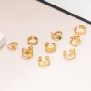 Imagen de Respetuoso del Medio Ambiente Retro Elegante 18K Oro lleno 304 Acero Inoxidable Abierto Ajustable Trenzado Filigrana Anillos Para Mujeres 1 Unidad