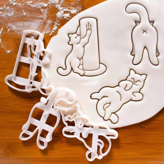 Picture of Plastic Modeling Clay Tools Baked Biscuit Mold Cutter Cat Animal