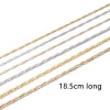Picture of 304 Stainless Steel Snake Chain Bracelets Braided 18.5cm(7 2/8") long