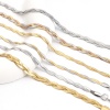 Picture of 304 Stainless Steel Snake Chain Bracelets Braided 18.5cm(7 2/8") long