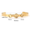 Imagen de 304 Acero Inoxidable Abierta Cuff Brazaletes Pulseras Multicolor Base Camafeo (Apta 8mm 6mm) 6.6cm Diámetro, 1 Unidad