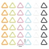 Immagine di Lega di Zinco Marcatori di Punto a maglia Triangolo Multicolore Pittura 13mm x 12mm, 1 Pacchetto