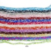 Bild von Glas Perlen Rund Bunt Crackle ca. 6mm D., Loch: 1mm, 80cm lang, 2 Stränge (ca. 145 Stück/Strang)