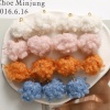 Bild von Plüsch Charms Pompom Ball Vergoldet Bunt 19mm D., 10 Stück