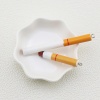 Bild von Harz Anhänger Zigarette Silberfarbe Braun 3D 10 Stück