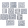 Bild von Silikon Geometrie Serie Harzform für Schlüsselanhänger, Halskette, Ohrring, Anhänger, Schmuck, DIY-Herstellung Weiß 1 Stück