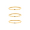 Immagine di Ecologico Semplice & Casual Elegante 18K Oro Placcato 304 Acciaio Inossidabile & Zircone Cubico Non Regolabile Anello Per Donne 1 Serie