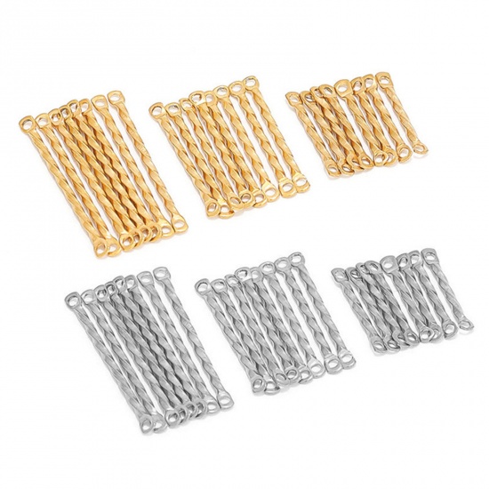 Picture of 304 Stainless Steel Earring Components Braided Multicolor