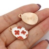 Picture of Zinc Based Alloy Easter Day Charms Gold Plated Multicolor Egg Enamel 22mm x 14mm