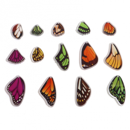 Picture of Acrylic Insect Charms Butterfly Wing Multicolor