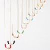 Immagine di Acciaio al titanio Squisito Collana 14k Vero Oro Placcato Cuore Imitata Perla 39.5cm Lunghezza, 1 Pz