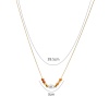 Immagine di Acciaio al titanio Squisito Collana 14k Vero Oro Placcato Cuore Imitata Perla 39.5cm Lunghezza, 1 Pz