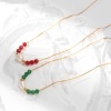 Immagine di Acciaio al titanio Squisito Collana 14k Vero Oro Placcato Cuore Imitata Perla 39.5cm Lunghezza, 1 Pz