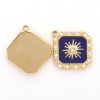 Bild von 304 Edelstahl Charms Raute Bunt Emaille 20mm x 15mm, 1 Stück