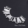 Picture of 201 Stainless Steel Connectors Multicolor Arc Hollow 55mm x 23mm