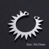 Picture of 201 Stainless Steel Connectors Multicolor Sun 20mm x 19mm