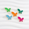 Picture of 304 Stainless Steel Insect Charms Gold Plated Multicolor Butterfly Animal Enamel 18mm x 16.5mm