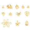 Immagine di Rame Charms Piedi Oro riempito Rosa 2 Pz
