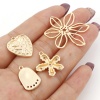 Immagine di Rame Charms Piedi Oro riempito Rosa 2 Pz