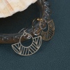 Picture of Iron Based Alloy Pendants Multicolor Fan-shaped Painted 3.1cm x 2.3cm