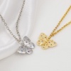 Picture of Copper Insect Charms Butterfly Animal Real Gold Plated Micro Pave Multicolour Cubic Zirconia 22.5mm x 15mm