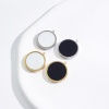 Imagen de 304 Acero Inoxidable & Concha Colgantes Charms Ronda Multicolor 15.5mm x 15.5mm, 1 Unidad