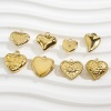Immagine di 304 Acciaio Inossidabile Charms Cuore Oro Placcato 1 Pz