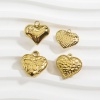 Immagine di 304 Acciaio Inossidabile Charms Cuore Oro Placcato 1 Pz