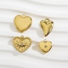 Immagine di 304 Acciaio Inossidabile Charms Cuore Oro Placcato 1 Pz