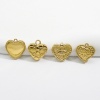 Immagine di 304 Acciaio Inossidabile Charms Cuore Oro Placcato 1 Pz