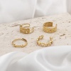 Immagine di 304 Acciaio Inossidabile Elegante Aperto Anello Oro Placcato Cuore Ramo 1 Pz