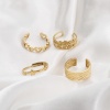 Immagine di 304 Acciaio Inossidabile Elegante Aperto Anello Oro Placcato Cuore Ramo 1 Pz