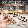 Bild von Stanzformen aus Kohlenstoffstahl und Holz, Schablonen, DIY Scrapbooking, Ledergürtel, Schulterriemen, Natur, 7 cm x 3,5 cm