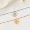 Immagine di Collana con Ciondolo San Valentino en Rame Multicolore Cuore Croce à Strass Trasparente (Apparié à Perle: 46cm Long, 1 Pz