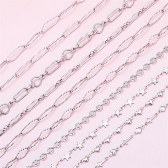 Picture of 304 Stainless Steel Link Chain Silver Tone