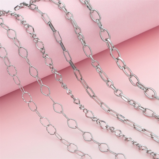 Picture of 304 Stainless Steel Link Chain Silver Tone