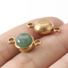 Immagine di Gemma Connettore Tondo Oro Placcato Multicolore 18mm x 10mm, 1 Pz