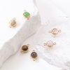 Immagine di Gemma Connettore Tondo Oro Placcato Multicolore 18mm x 10mm, 1 Pz